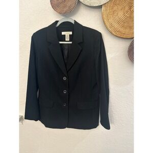 Appleseed 100% wool lined blazer size 10‎ black